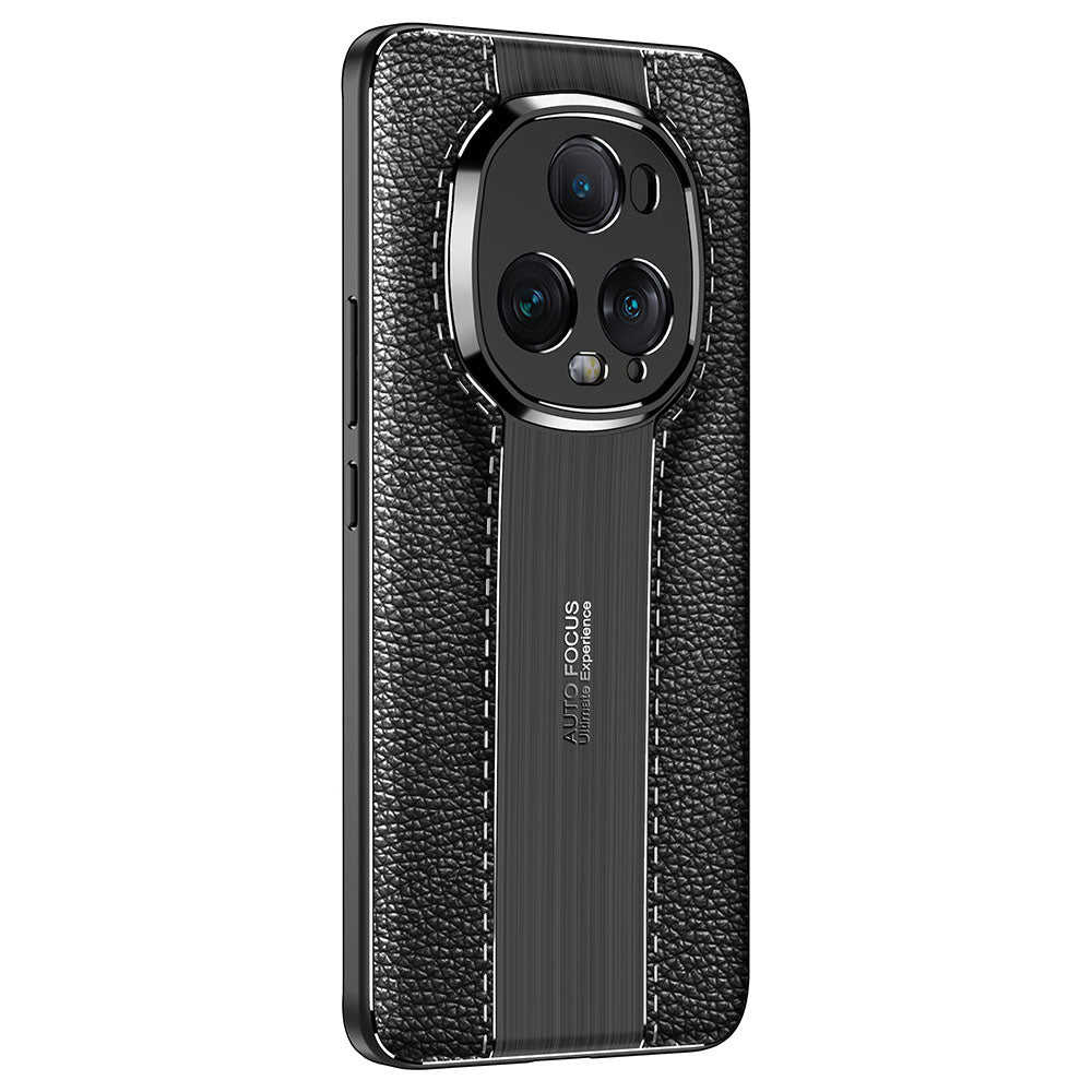 For Honor Magic5 Ultimate 5G Litchi Texture Phone Case Soft TPU Mobile Phone Cover