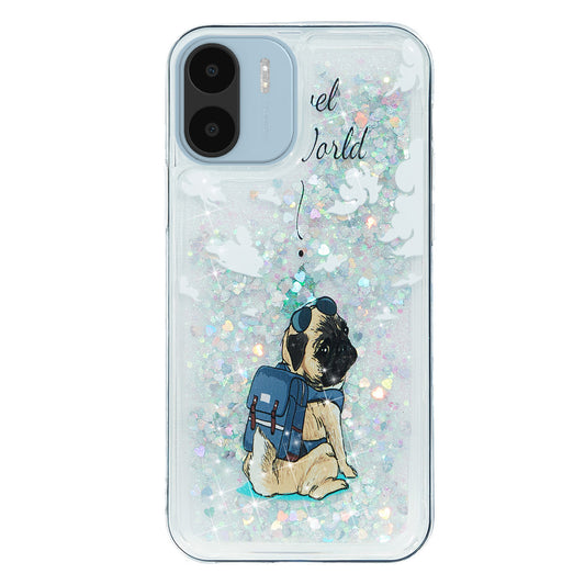 For Xiaomi Redmi A1 4G / A2 4G Embossment Pattern Quicksand Phone Case Anti-scratch TPU Phone Cover
