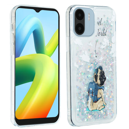 For Xiaomi Redmi A1 4G / A2 4G Embossment Pattern Quicksand Phone Case Anti-scratch TPU Phone Cover