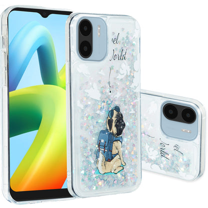 For Xiaomi Redmi A1 4G / A2 4G Embossment Pattern Quicksand Phone Case Anti-scratch TPU Phone Cover