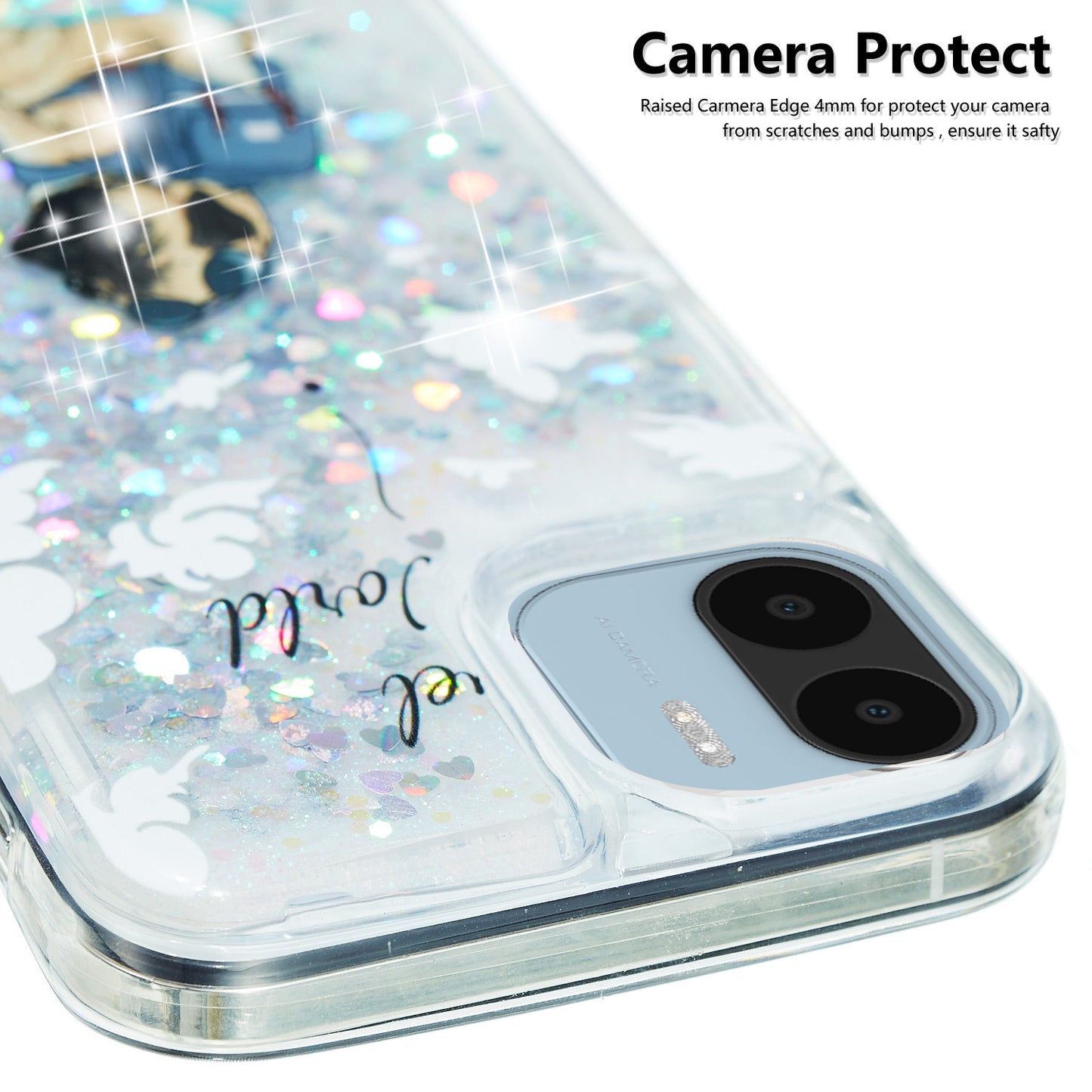 For Xiaomi Redmi A1 4G / A2 4G Embossment Pattern Quicksand Phone Case Anti-scratch TPU Phone Cover