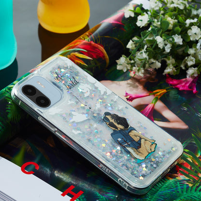 For Xiaomi Redmi A1 4G / A2 4G Embossment Pattern Quicksand Phone Case Anti-scratch TPU Phone Cover