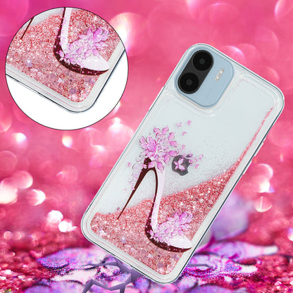 For Xiaomi Redmi A1 4G / A2 4G Embossment Pattern Quicksand Phone Case Anti-scratch TPU Phone Cover