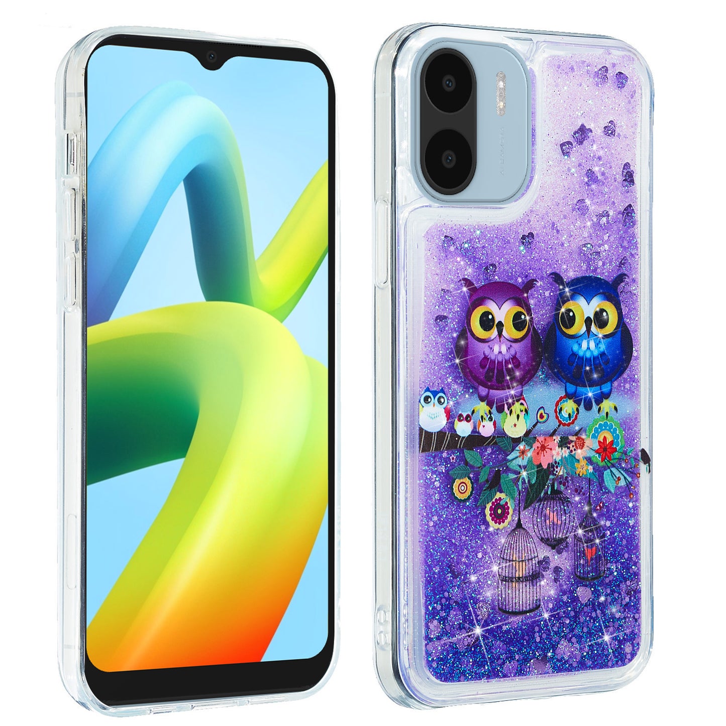 For Xiaomi Redmi A1 4G / A2 4G Embossment Pattern Quicksand Phone Case Anti-scratch TPU Phone Cover