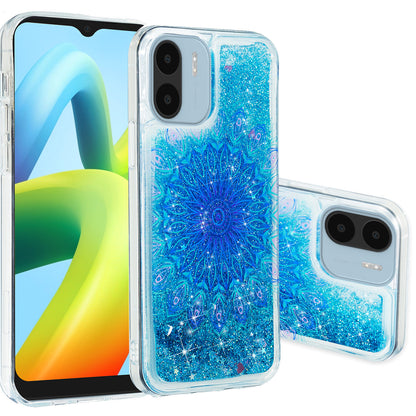For Xiaomi Redmi A1 4G / A2 4G Embossment Pattern Quicksand Phone Case Anti-scratch TPU Phone Cover