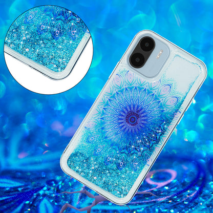 For Xiaomi Redmi A1 4G / A2 4G Embossment Pattern Quicksand Phone Case Anti-scratch TPU Phone Cover
