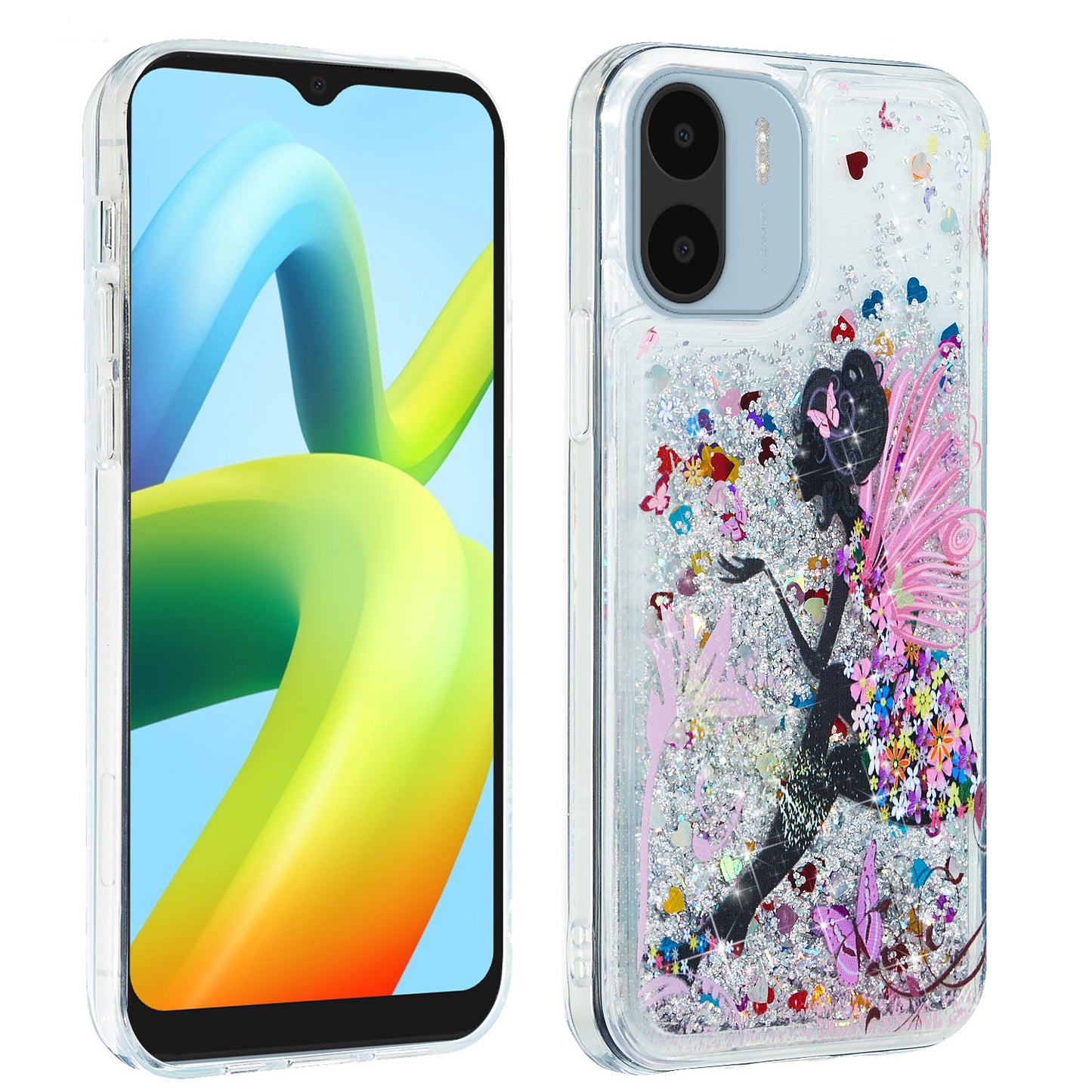 For Xiaomi Redmi A1 4G / A2 4G Embossment Pattern Quicksand Phone Case Anti-scratch TPU Phone Cover