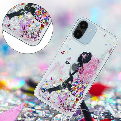 For Xiaomi Redmi A1 4G / A2 4G Embossment Pattern Quicksand Phone Case Anti-scratch TPU Phone Cover