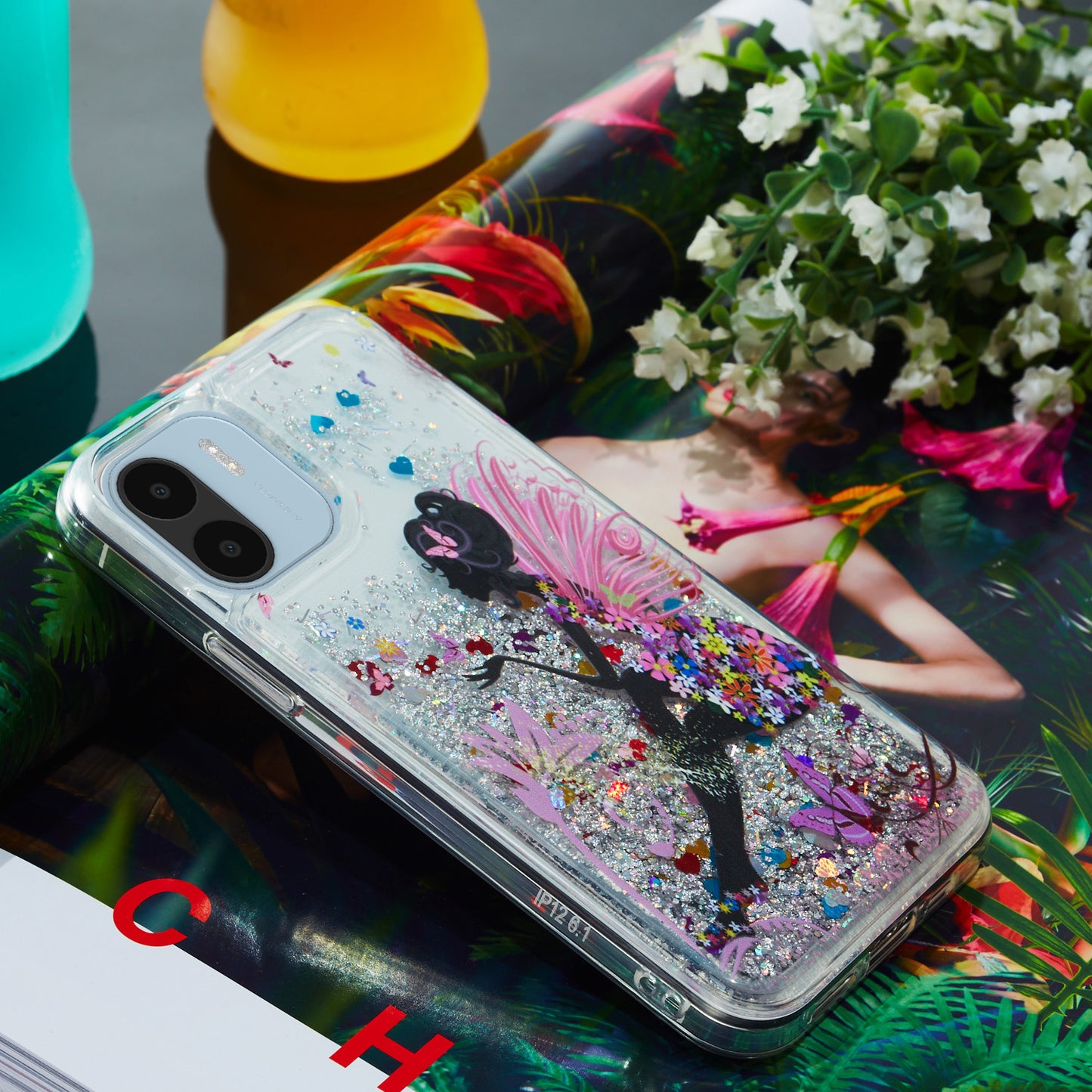 For Xiaomi Redmi A1 4G / A2 4G Embossment Pattern Quicksand Phone Case Anti-scratch TPU Phone Cover