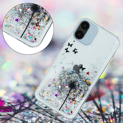 For Xiaomi Redmi A1 4G / A2 4G Embossment Pattern Quicksand Phone Case Anti-scratch TPU Phone Cover
