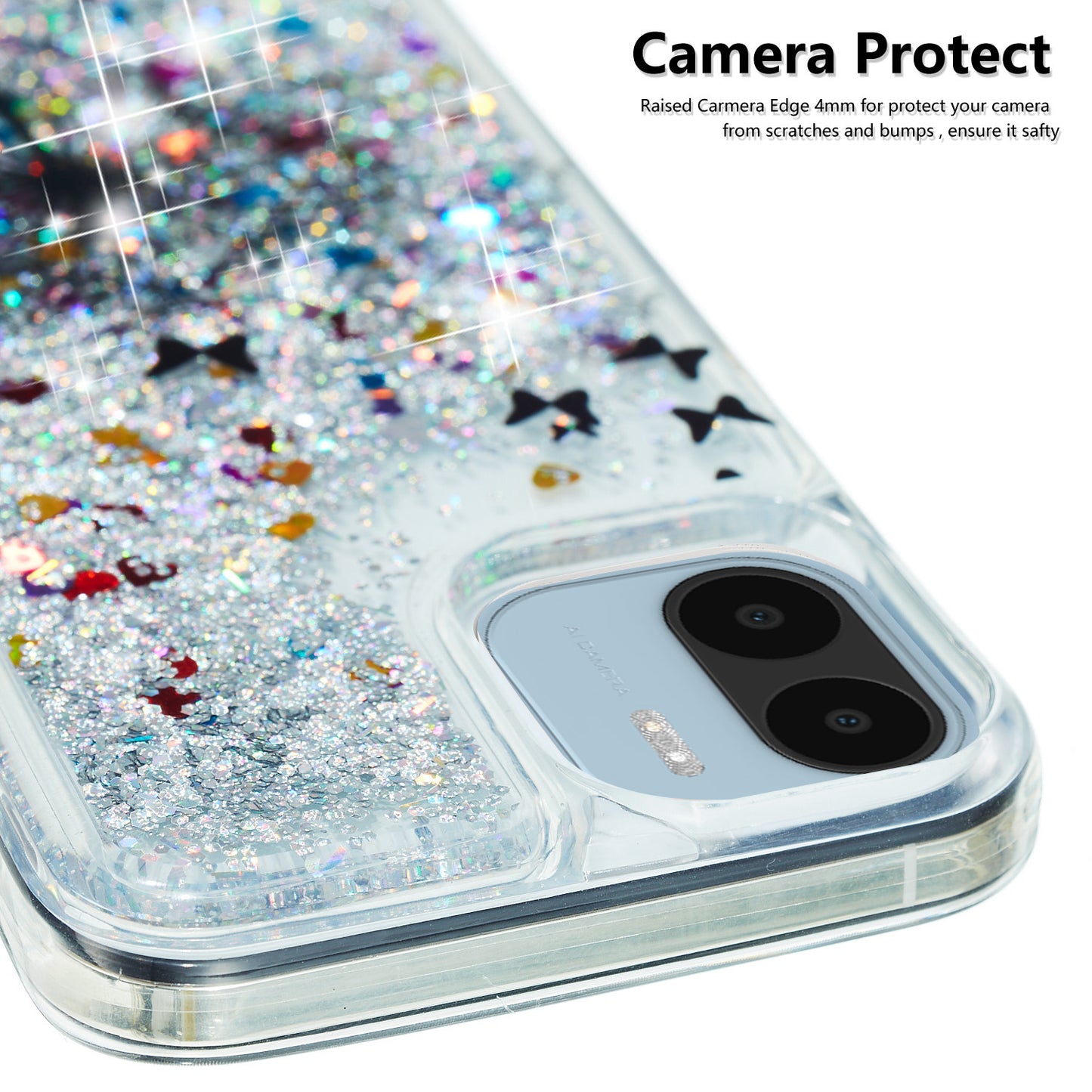 For Xiaomi Redmi A1 4G / A2 4G Embossment Pattern Quicksand Phone Case Anti-scratch TPU Phone Cover