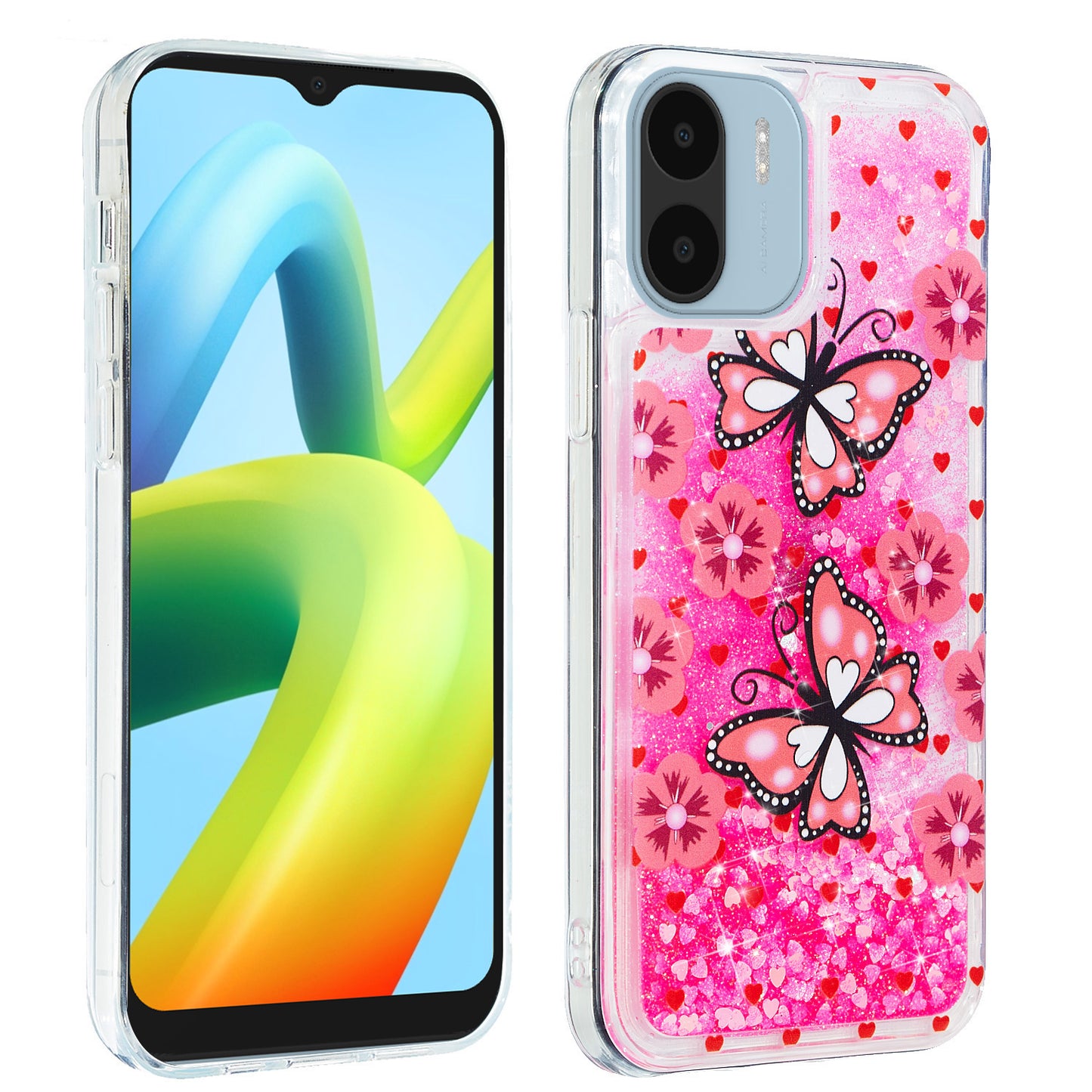 For Xiaomi Redmi A1 4G / A2 4G Embossment Pattern Quicksand Phone Case Anti-scratch TPU Phone Cover