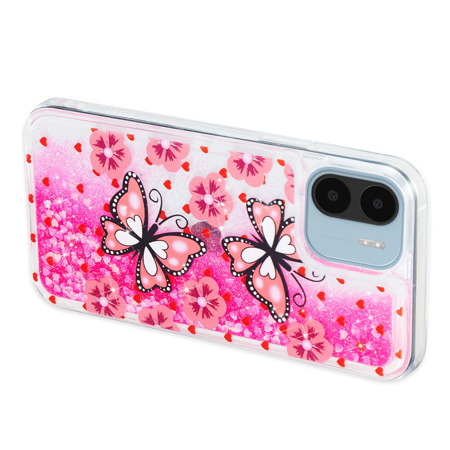 For Xiaomi Redmi A1 4G / A2 4G Embossment Pattern Quicksand Phone Case Anti-scratch TPU Phone Cover