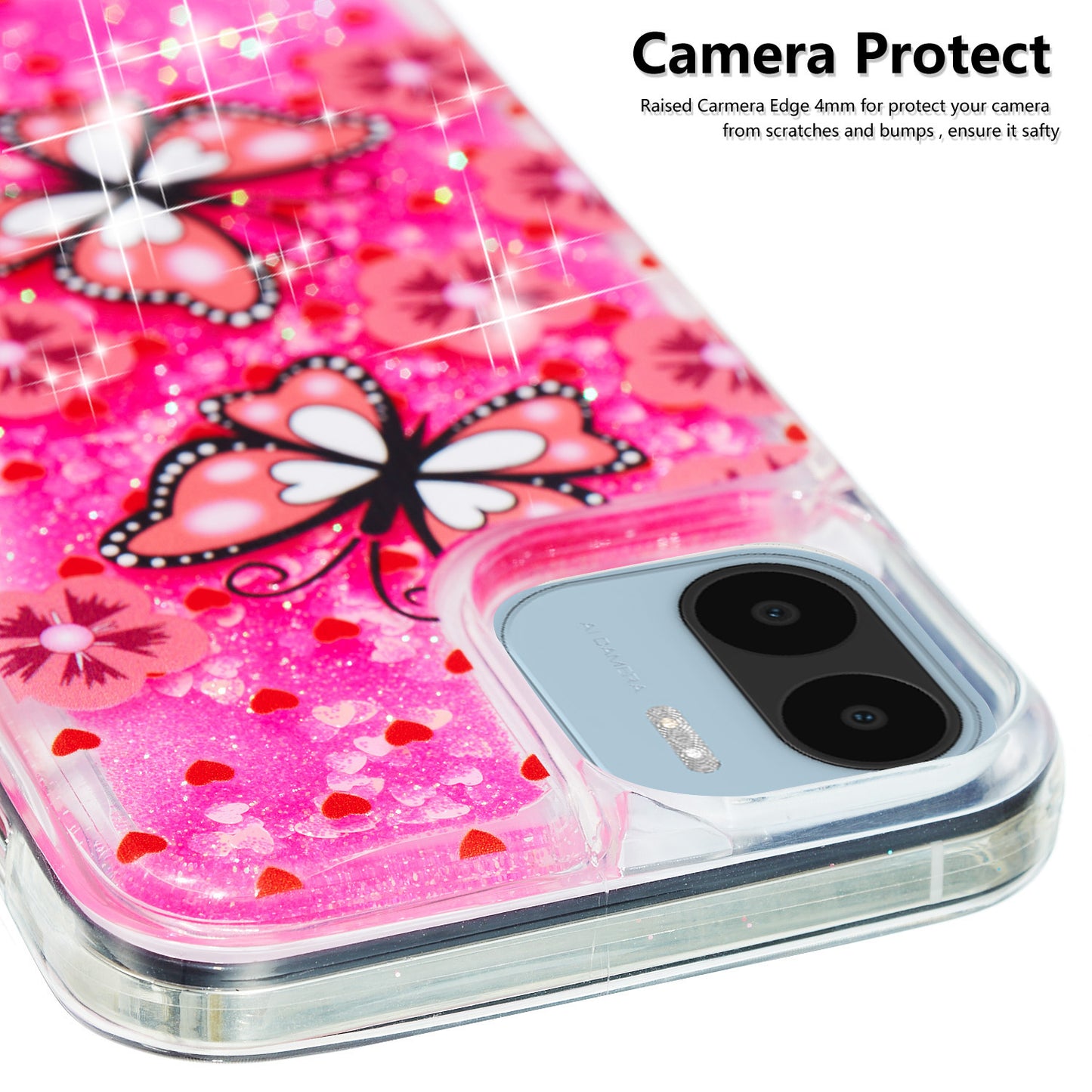 For Xiaomi Redmi A1 4G / A2 4G Embossment Pattern Quicksand Phone Case Anti-scratch TPU Phone Cover