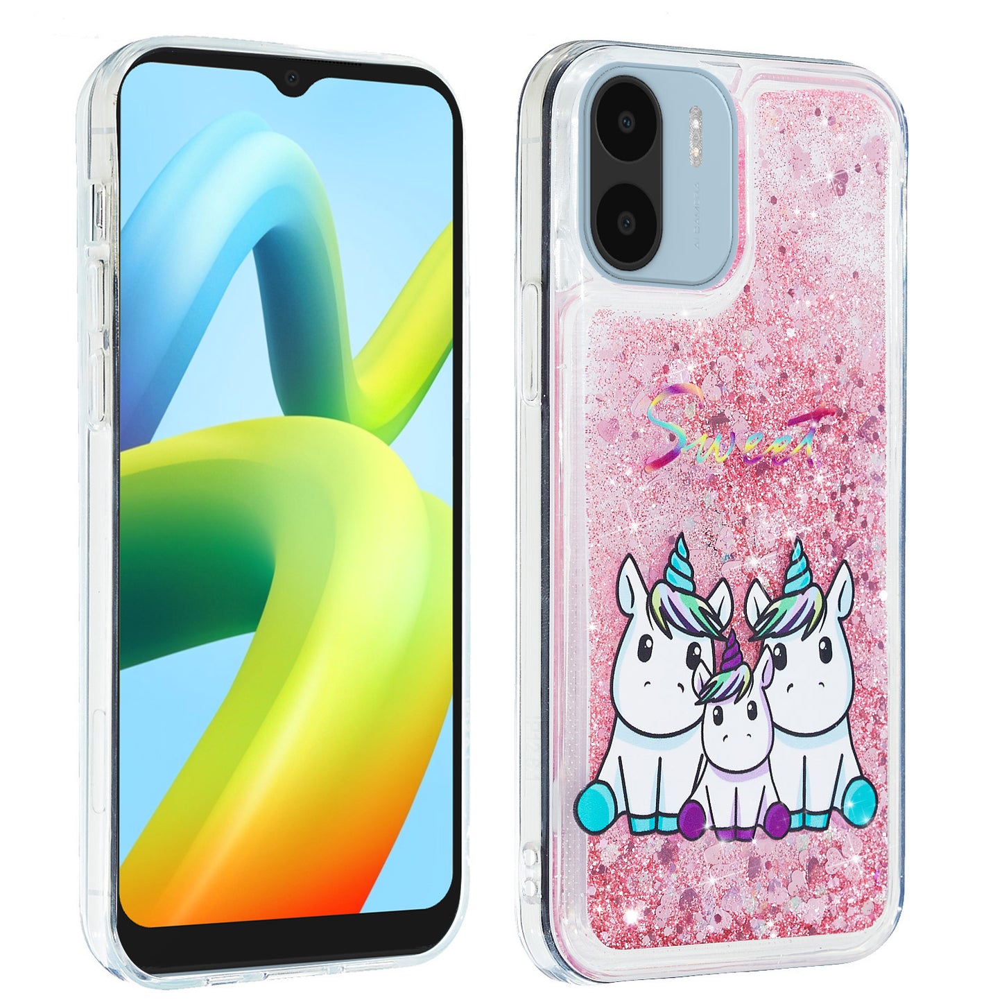 For Xiaomi Redmi A1 4G / A2 4G Embossment Pattern Quicksand Phone Case Anti-scratch TPU Phone Cover