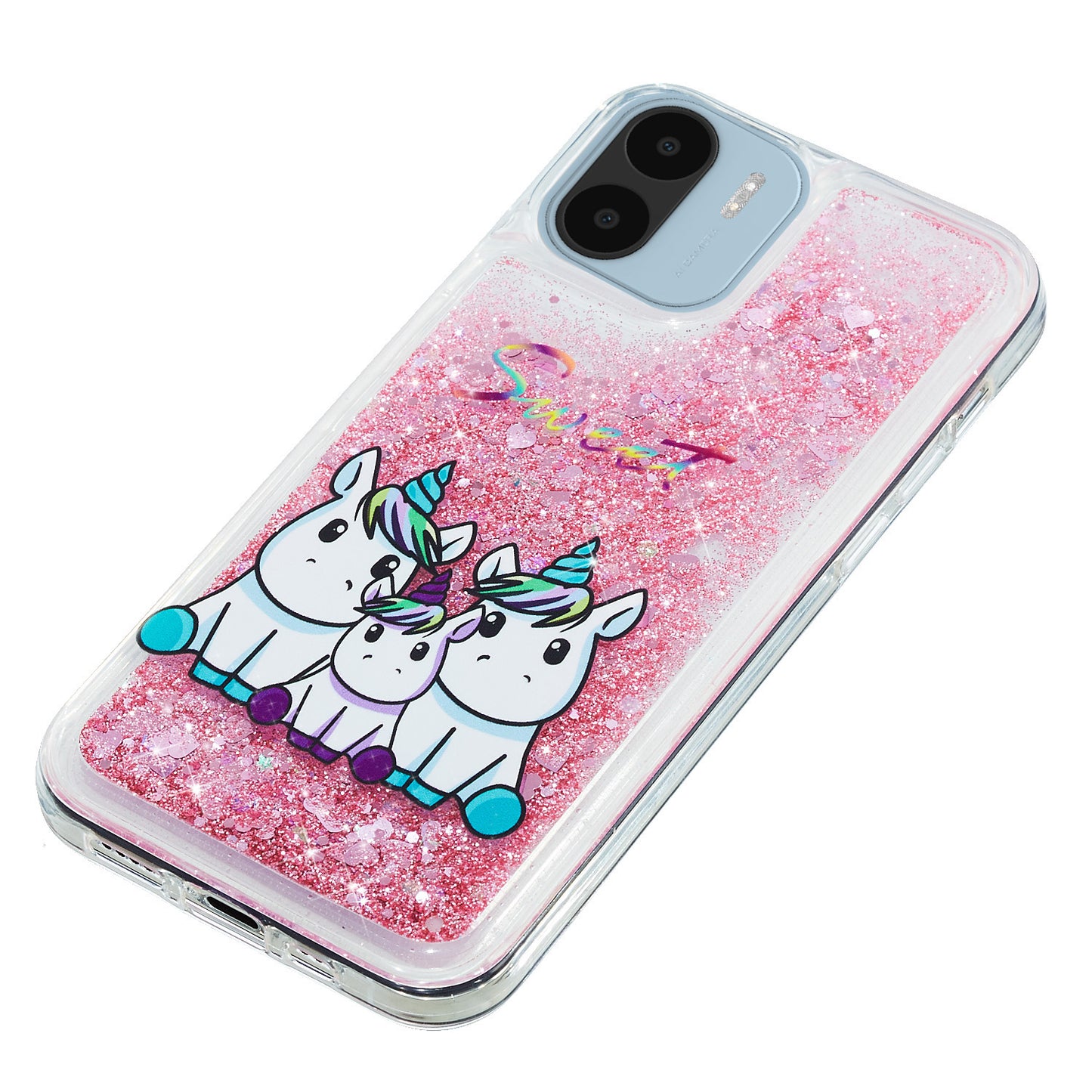 For Xiaomi Redmi A1 4G / A2 4G Embossment Pattern Quicksand Phone Case Anti-scratch TPU Phone Cover