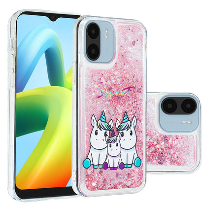 For Xiaomi Redmi A1 4G / A2 4G Embossment Pattern Quicksand Phone Case Anti-scratch TPU Phone Cover