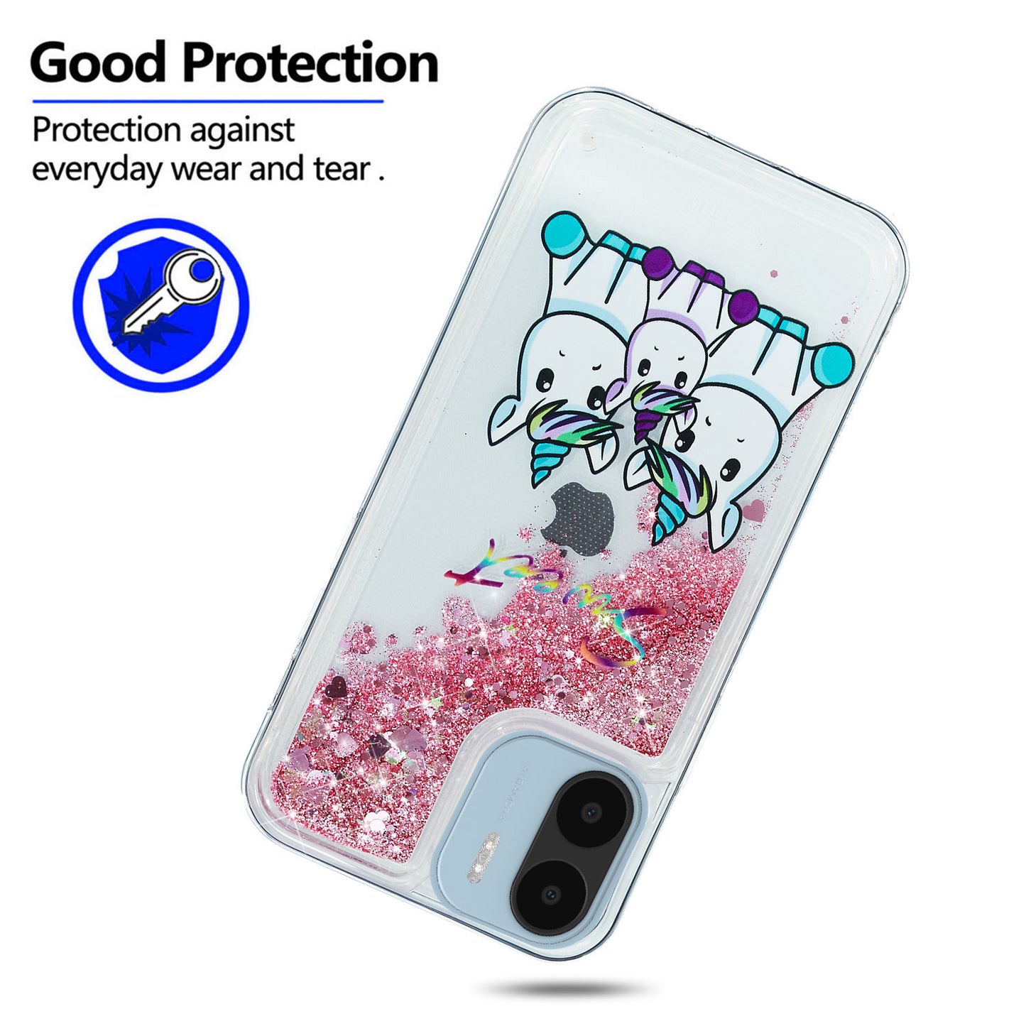 For Xiaomi Redmi A1 4G / A2 4G Embossment Pattern Quicksand Phone Case Anti-scratch TPU Phone Cover