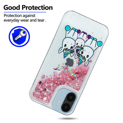 For Xiaomi Redmi A1 4G / A2 4G Embossment Pattern Quicksand Phone Case Anti-scratch TPU Phone Cover