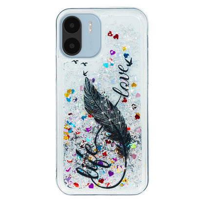 For Xiaomi Redmi A1 4G / A2 4G Embossment Pattern Quicksand Phone Case Anti-scratch TPU Phone Cover