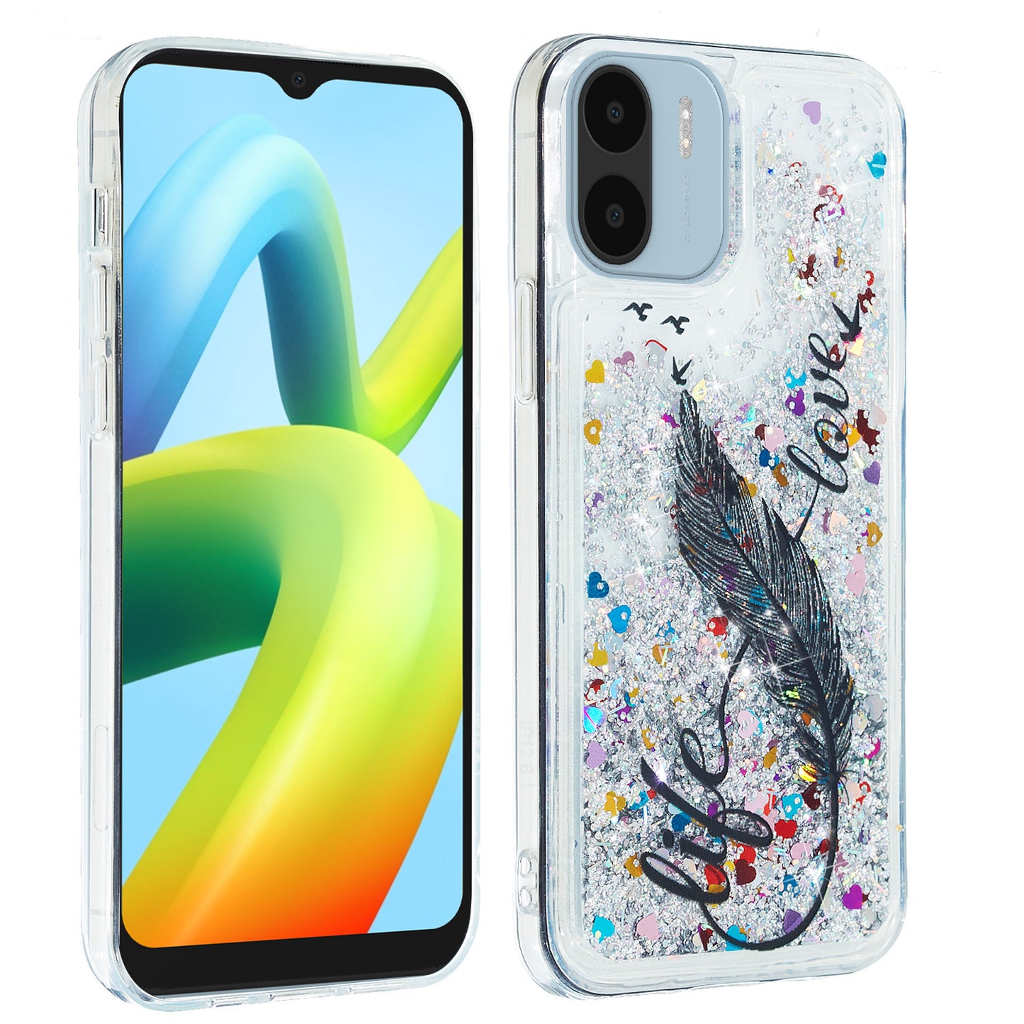 For Xiaomi Redmi A1 4G / A2 4G Embossment Pattern Quicksand Phone Case Anti-scratch TPU Phone Cover