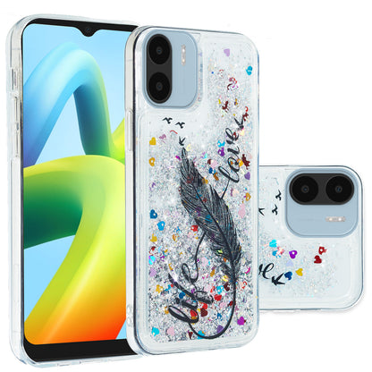 For Xiaomi Redmi A1 4G / A2 4G Embossment Pattern Quicksand Phone Case Anti-scratch TPU Phone Cover