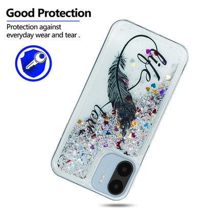 For Xiaomi Redmi A1 4G / A2 4G Embossment Pattern Quicksand Phone Case Anti-scratch TPU Phone Cover