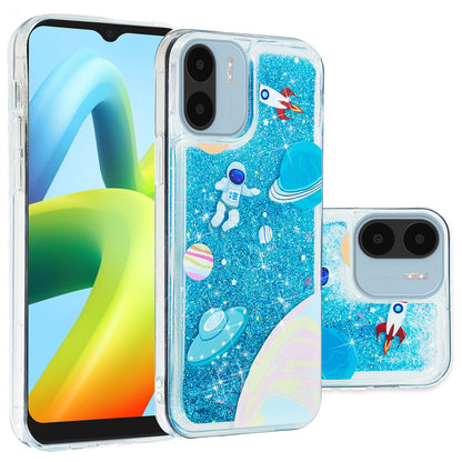 For Xiaomi Redmi A1 4G / A2 4G Embossment Pattern Quicksand Phone Case Anti-scratch TPU Phone Cover
