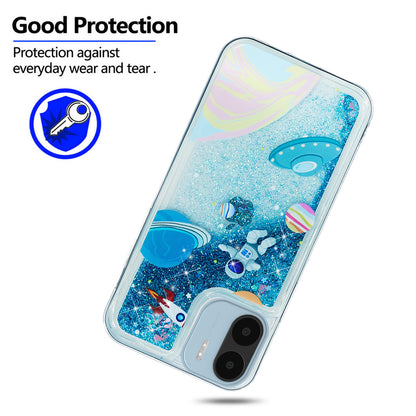For Xiaomi Redmi A1 4G / A2 4G Embossment Pattern Quicksand Phone Case Anti-scratch TPU Phone Cover