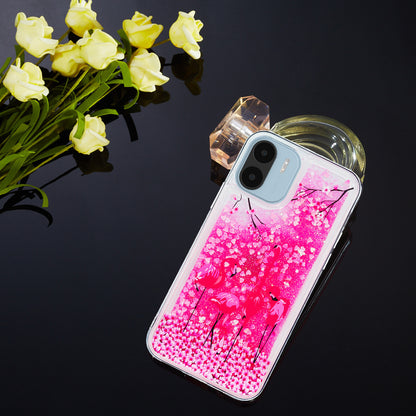 For Xiaomi Redmi A1 4G / A2 4G Embossment Pattern Quicksand Phone Case Anti-scratch TPU Phone Cover