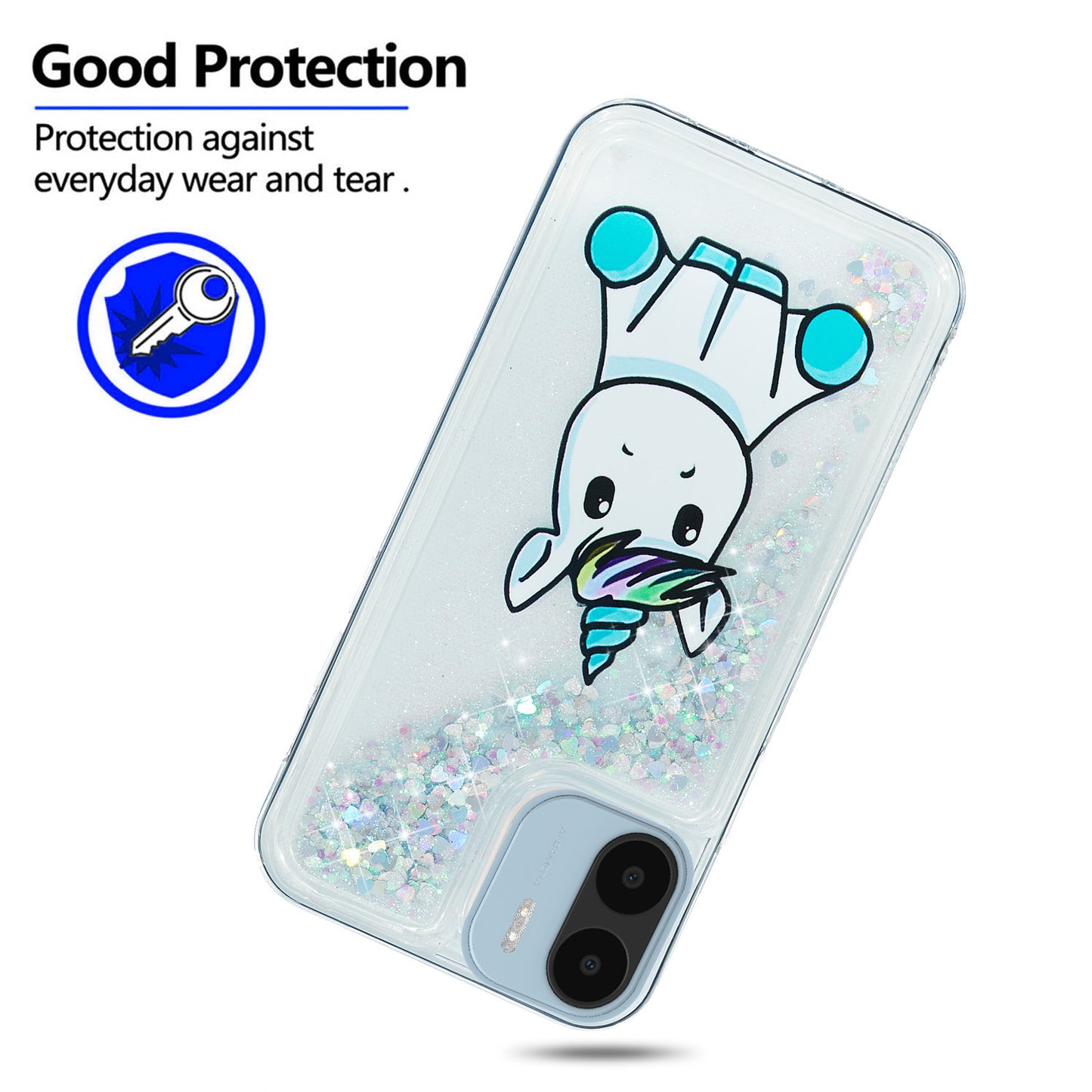 For Xiaomi Redmi A1 4G / A2 4G Embossment Pattern Quicksand Phone Case Anti-scratch TPU Phone Cover