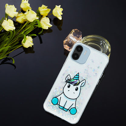 For Xiaomi Redmi A1 4G / A2 4G Embossment Pattern Quicksand Phone Case Anti-scratch TPU Phone Cover