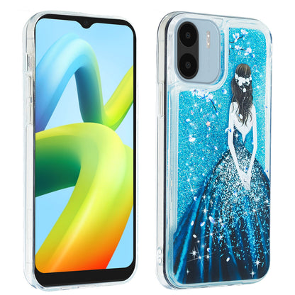 For Xiaomi Redmi A1 4G / A2 4G Embossment Pattern Quicksand Phone Case Anti-scratch TPU Phone Cover