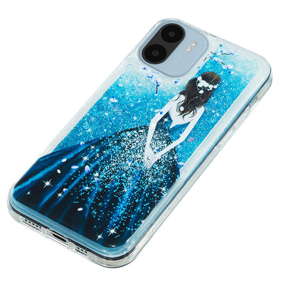 For Xiaomi Redmi A1 4G / A2 4G Embossment Pattern Quicksand Phone Case Anti-scratch TPU Phone Cover