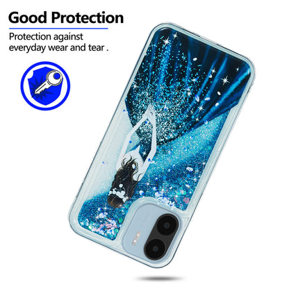 For Xiaomi Redmi A1 4G / A2 4G Embossment Pattern Quicksand Phone Case Anti-scratch TPU Phone Cover