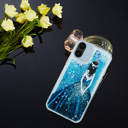 For Xiaomi Redmi A1 4G / A2 4G Embossment Pattern Quicksand Phone Case Anti-scratch TPU Phone Cover