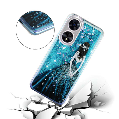 For Oppo A17 4G / A17k 4G Quicksand Phone Case Embossment Pattern Anti-drop Phone TPU Cover