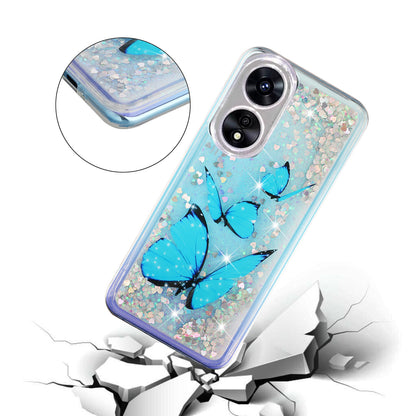 For Oppo A17 4G / A17k 4G Quicksand Phone Case Embossment Pattern Anti-drop Phone TPU Cover