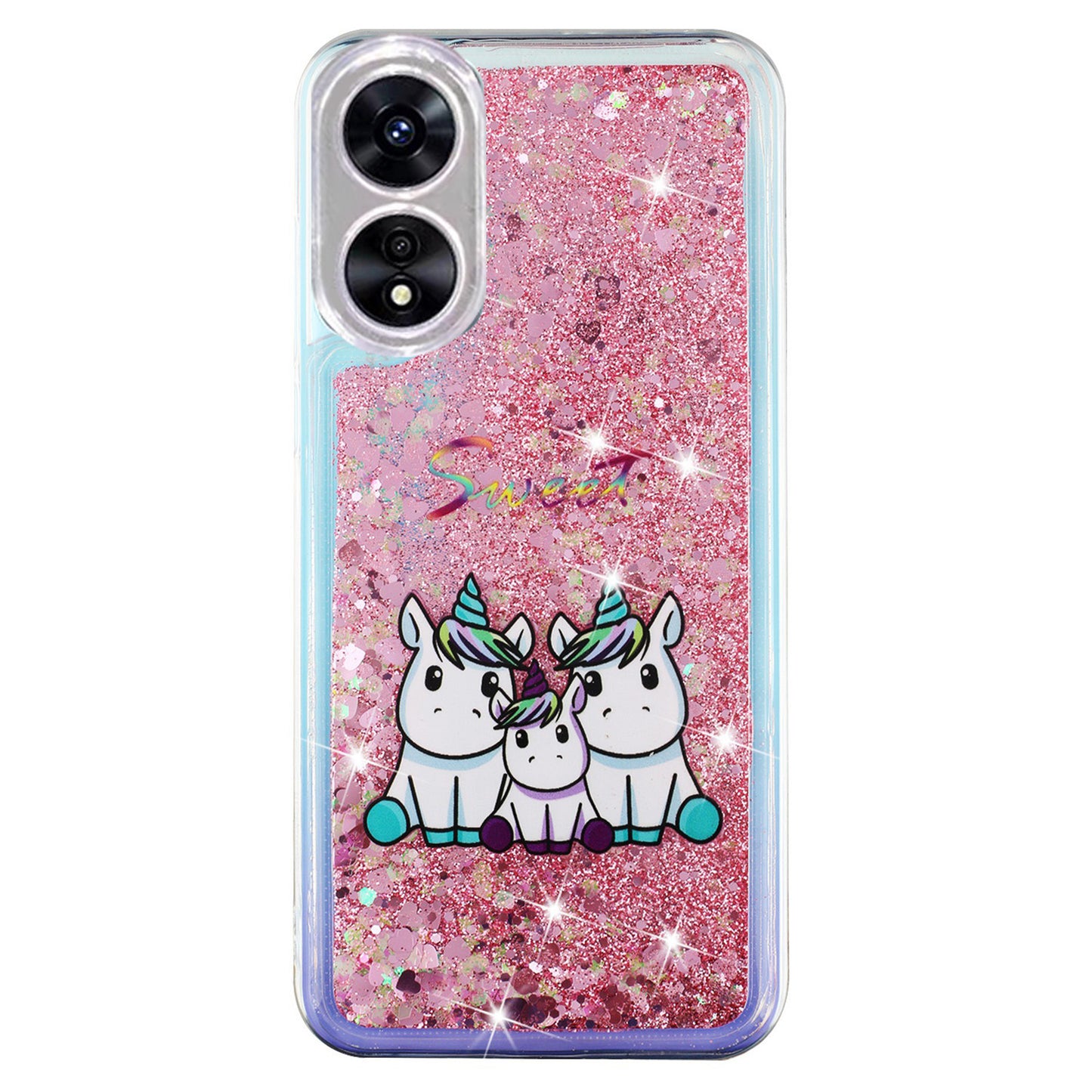 For Oppo A17 4G / A17k 4G Quicksand Phone Case Embossment Pattern Anti-drop Phone TPU Cover