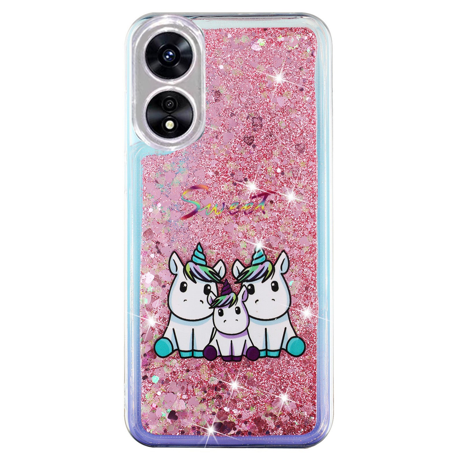 For Oppo A17 4G / A17k 4G Quicksand Phone Case Embossment Pattern Anti-drop Phone TPU Cover