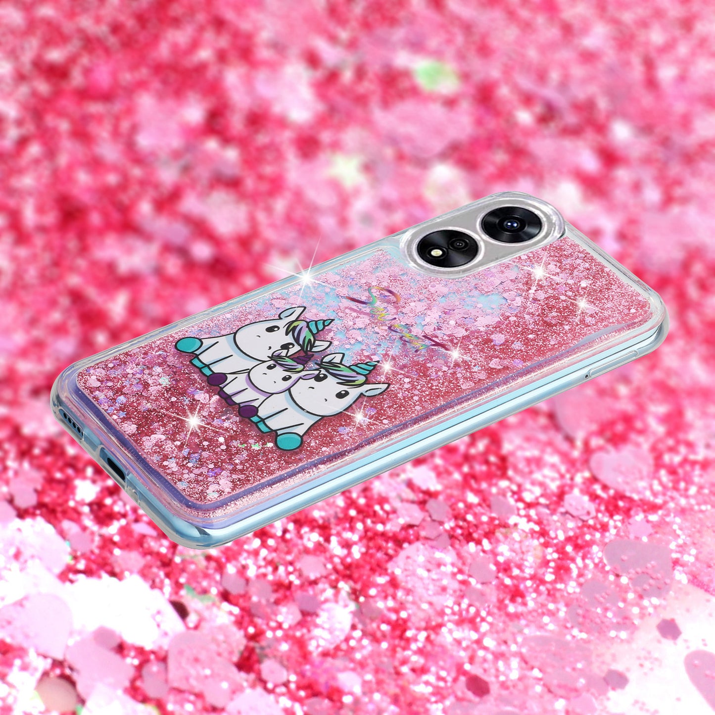 For Oppo A17 4G / A17k 4G Quicksand Phone Case Embossment Pattern Anti-drop Phone TPU Cover