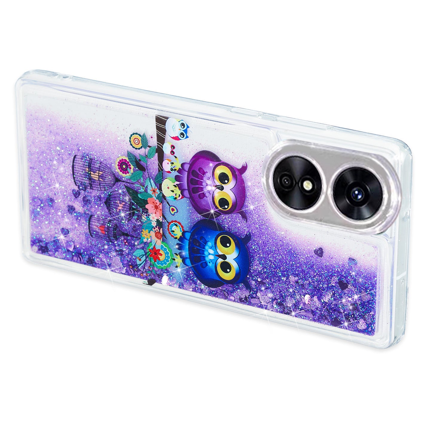 For Oppo A17 4G / A17k 4G Quicksand Phone Case Embossment Pattern Anti-drop Phone TPU Cover