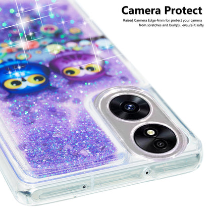 For Oppo A17 4G / A17k 4G Quicksand Phone Case Embossment Pattern Anti-drop Phone TPU Cover