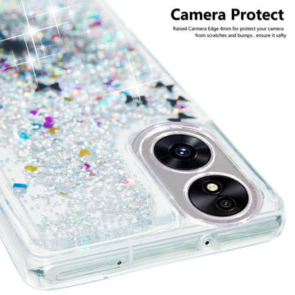For Oppo A17 4G / A17k 4G Quicksand Phone Case Embossment Pattern Anti-drop Phone TPU Cover
