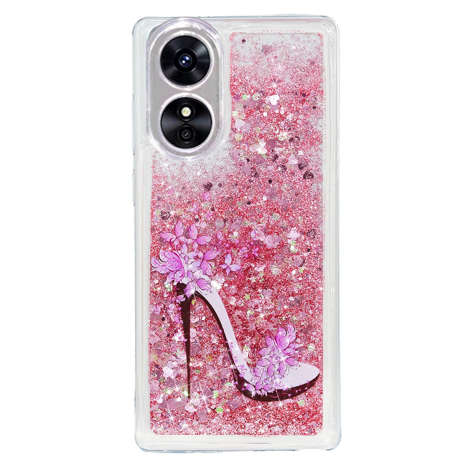 For Oppo A17 4G / A17k 4G Quicksand Phone Case Embossment Pattern Anti-drop Phone TPU Cover
