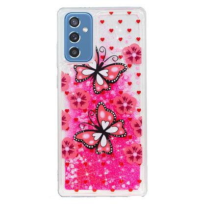 For Samsung Galaxy A34 5G Soft TPU Liquid Quicksand Phone Case Embossment Pattern Cellphone Cover