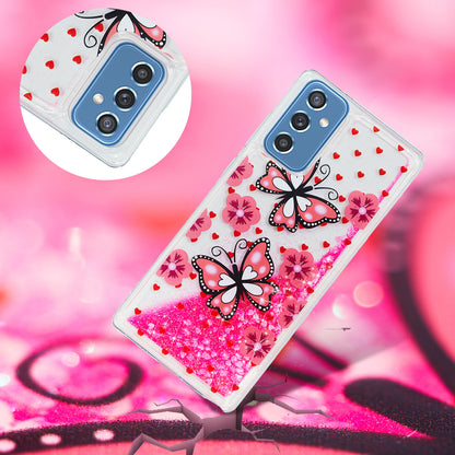 For Samsung Galaxy A34 5G Soft TPU Liquid Quicksand Phone Case Embossment Pattern Cellphone Cover