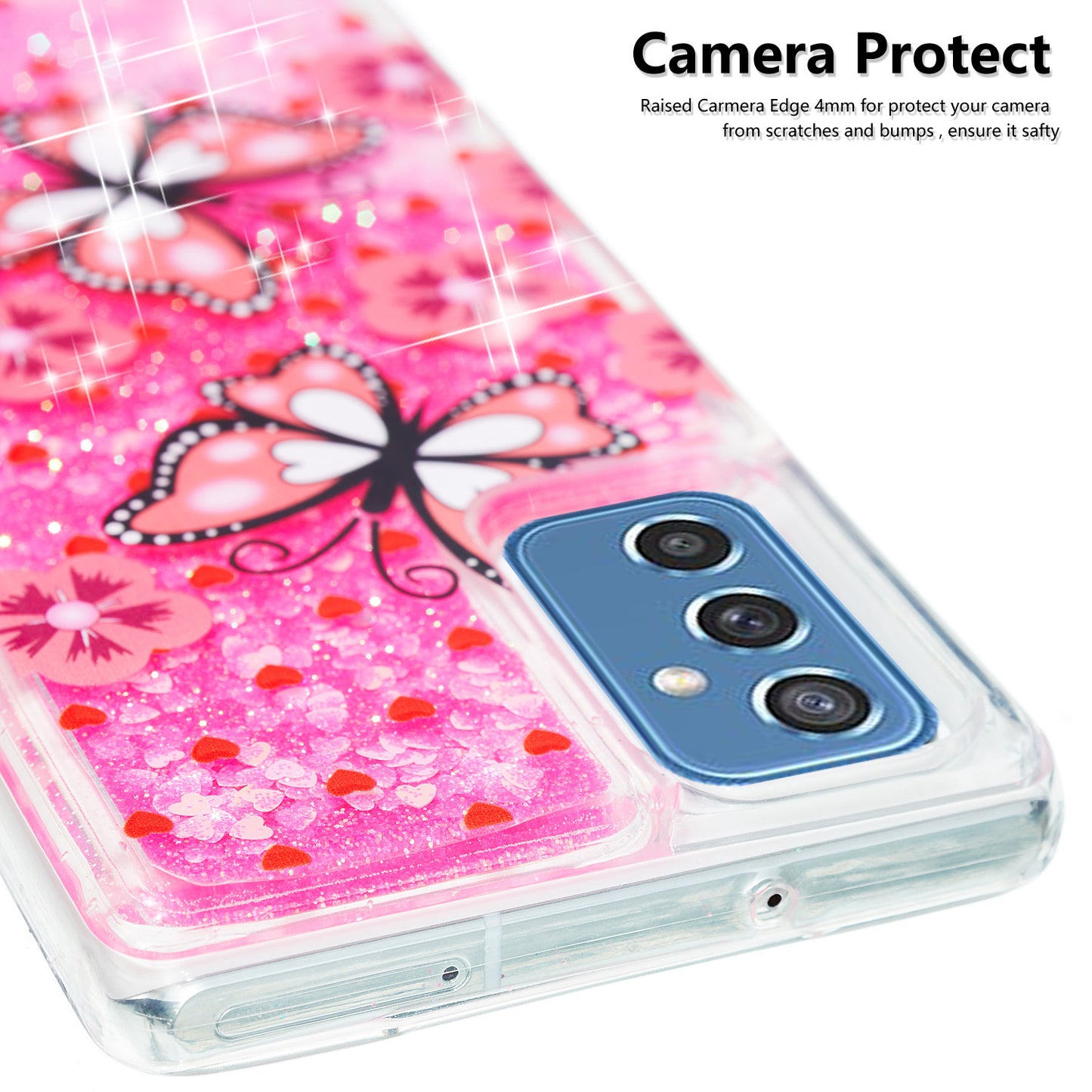 For Samsung Galaxy A34 5G Soft TPU Liquid Quicksand Phone Case Embossment Pattern Cellphone Cover