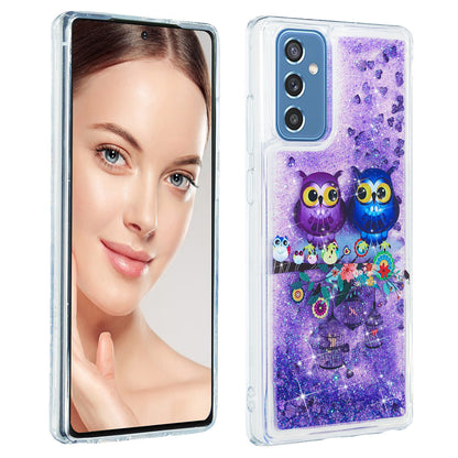 For Samsung Galaxy A34 5G Soft TPU Liquid Quicksand Phone Case Embossment Pattern Cellphone Cover