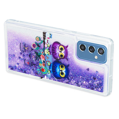 For Samsung Galaxy A34 5G Soft TPU Liquid Quicksand Phone Case Embossment Pattern Cellphone Cover